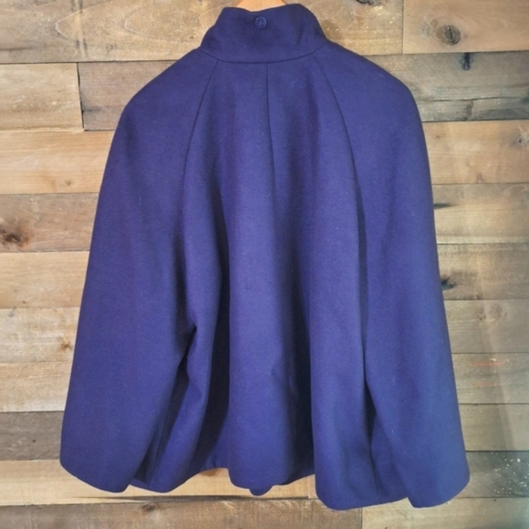 LANE BRYANT Purple Faux Wool Blend Cape Coat SZ 2X or 18/20 - Picture 3 of 9